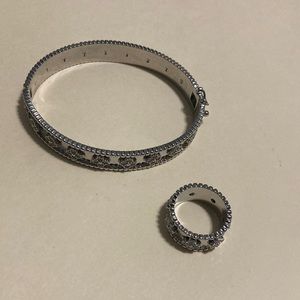 Jeweled bracelet & ring set